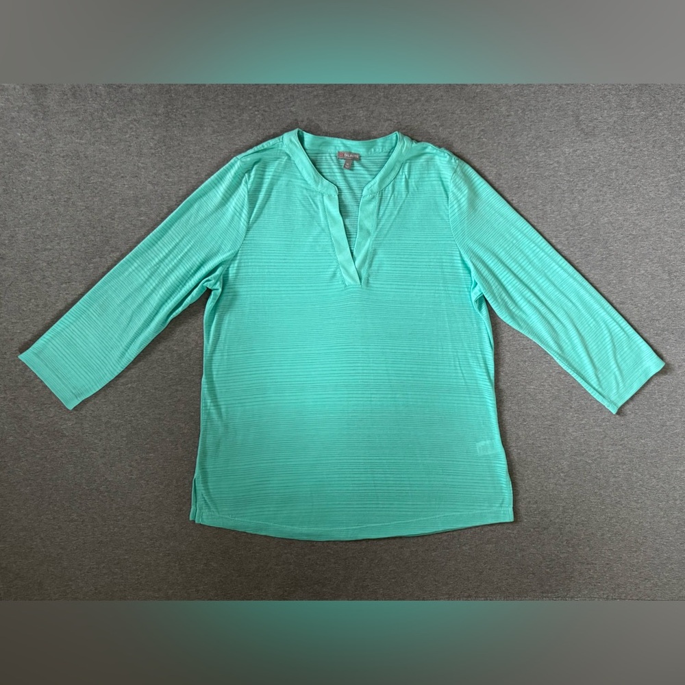 Talbots mint green 3/4 sleeves‎ lightweight top women’s XL